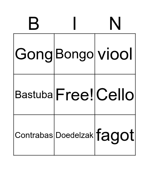 Burgipja Bingo Card