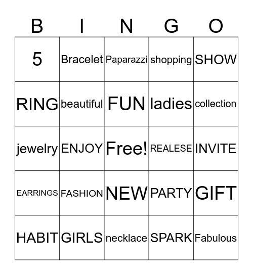 BLINGO  Bingo Card