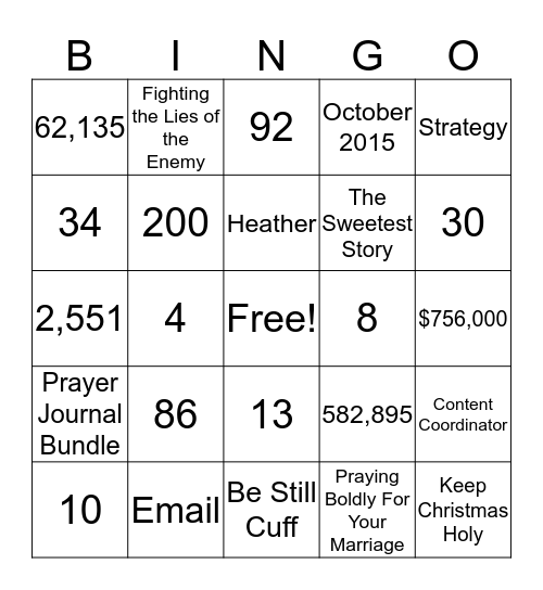 Marketing Trivia Bingo Card