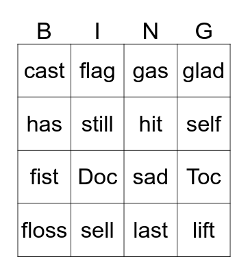 BING Bingo Card