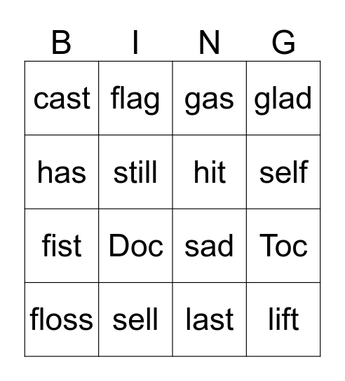BING Bingo Card
