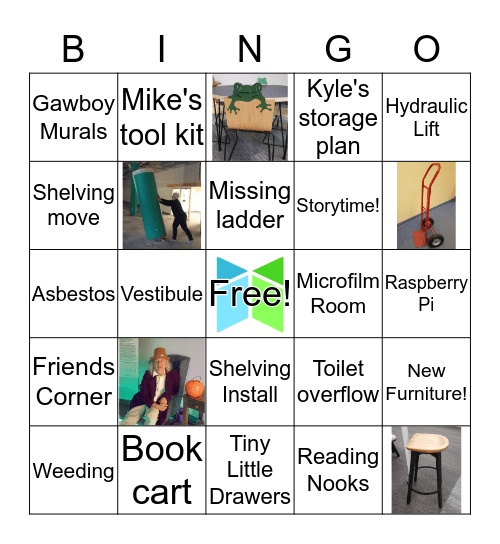 Library Project Bingo Card