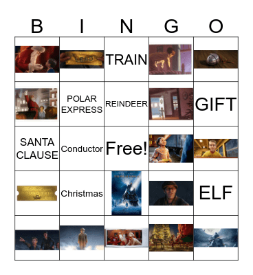 Polar Express Bingo Card