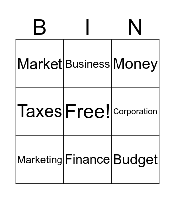 FBLA Bingo Card