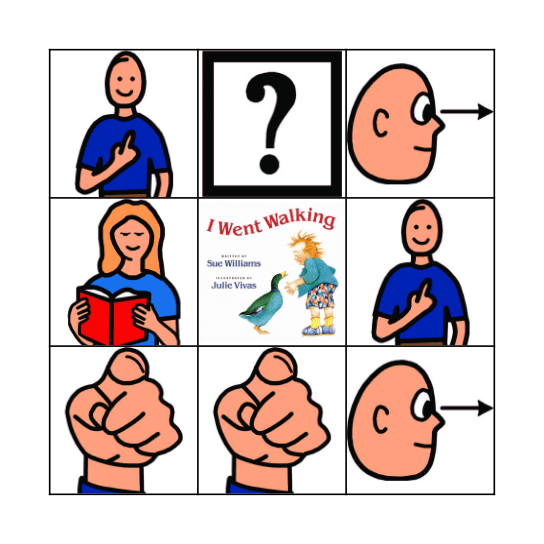 I Went Walking Bingo Card