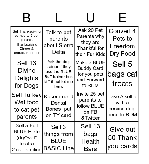 THANKFUL Buff Bingo Card