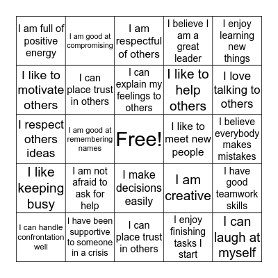 Self Advocacy Bingo  Bingo Card