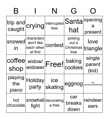 Hallmark Bingo Card