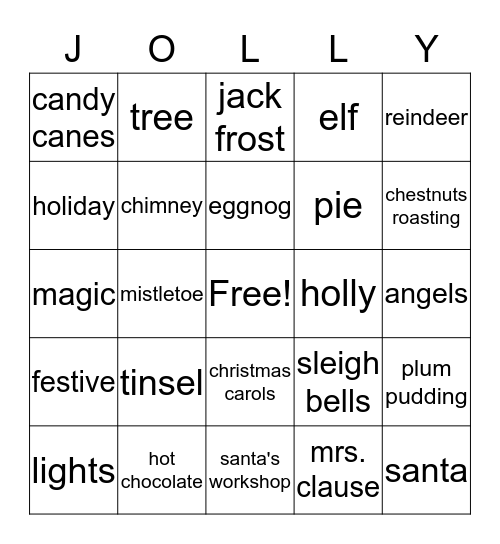 USS Christmas Tree Lighting Bingo Card