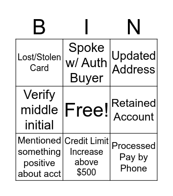 Black Friday  Bingo Card