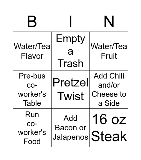 Teamwork/Upsell Bingo Card