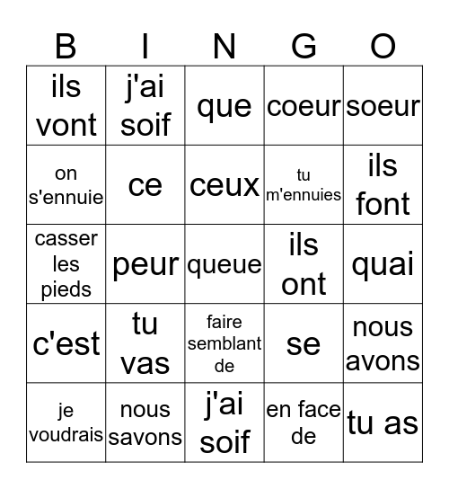 e	Œ	ɛ	ə Bingo Card