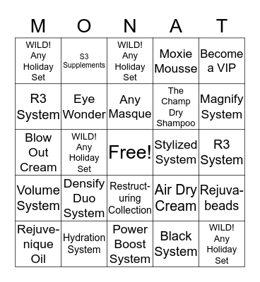 MONAT BINGO Card