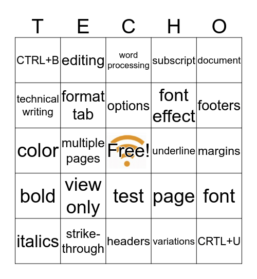 Google Docs - Unit 1 - Lesson 3 Bingo Card