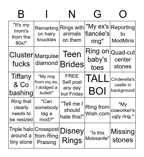 TIIRS Bingo Card