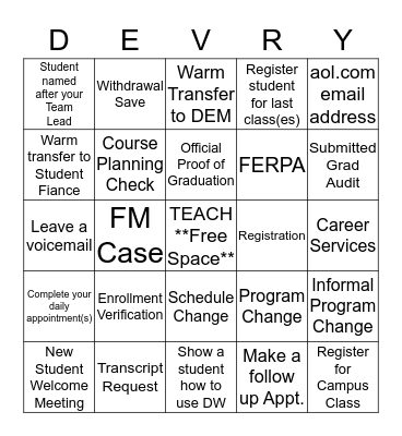 Bingo Card