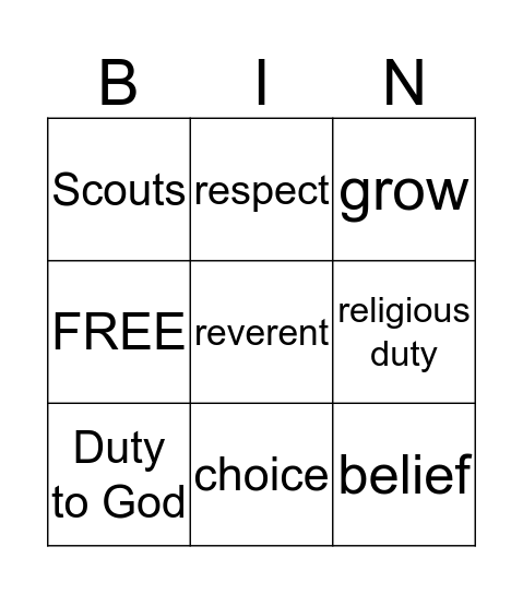 Bingo Card