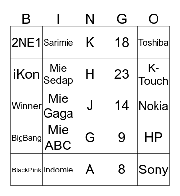 HIKIBUM91 Bingo Card