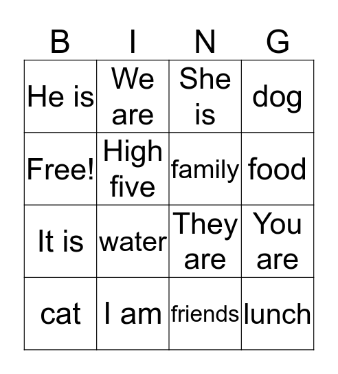 Bingo Card