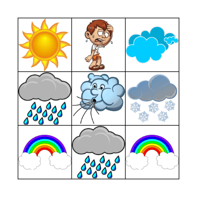 בינגו – מזג אוויר Bingo Card