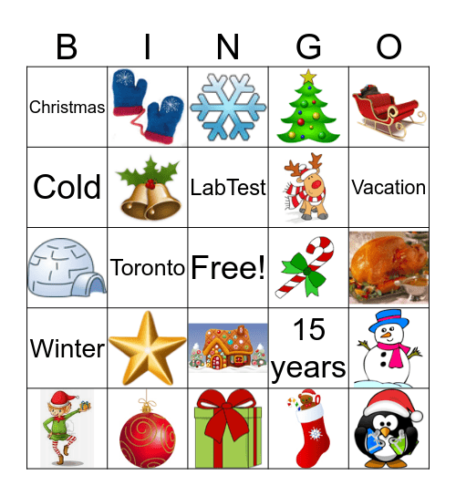 LabTest X'mas Bingo Card