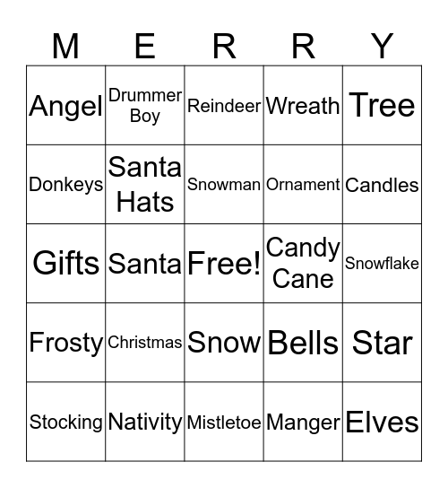 Christmas Bingo Card