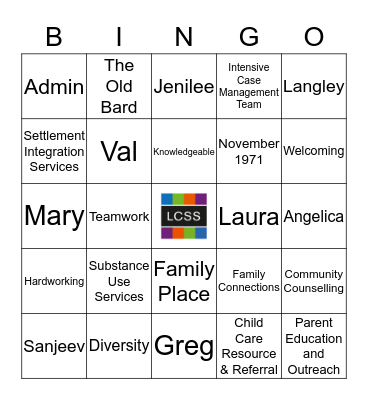 LCSS Bingo! Bingo Card