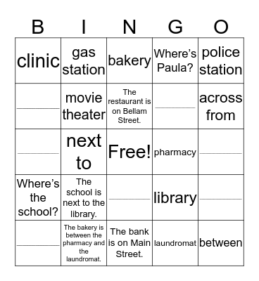 Unit 5 Bingo Card