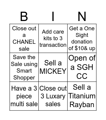 Elite 5th ave  Bingo Card