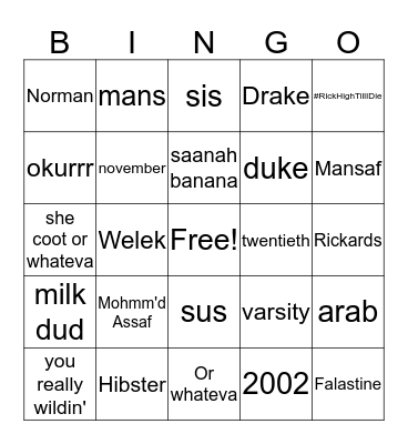 HIBAS BIRTHDAY BINGO  Bingo Card