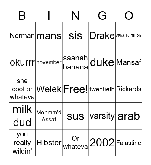 HIBAS BIRTHDAY BINGO  Bingo Card