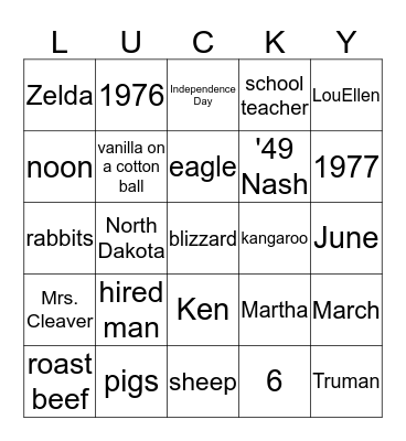 Bingo Card