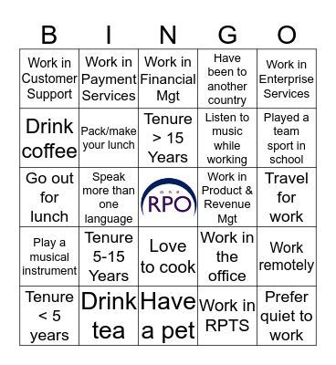 From Many, OneRPO Bingo Card
