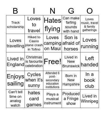OIPC Xmas Bingo Card