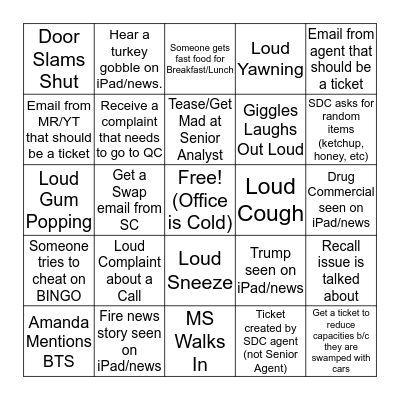 Thanksgiving Bingo! Bingo Card