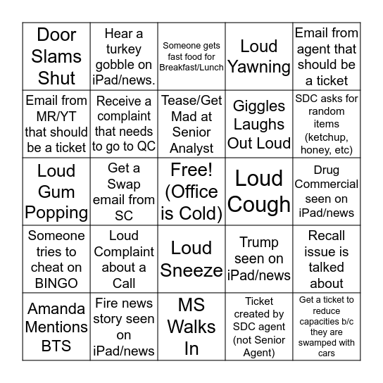 Thanksgiving Bingo! Bingo Card