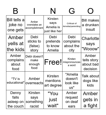 Thanksgiving Bingo Card