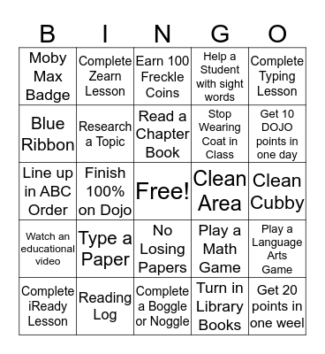 Nathan's Challenge Bingo Board Bingo Card