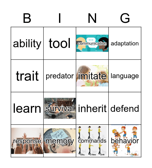 GR4 Unit2 Parts1&2 Bingo Card