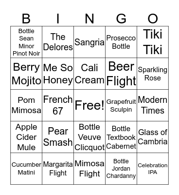 Holiday Contest  Bingo Card