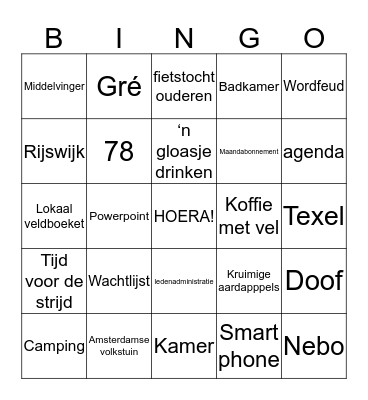 Gert en Gré 50 jaar getrouwd Bingo Card