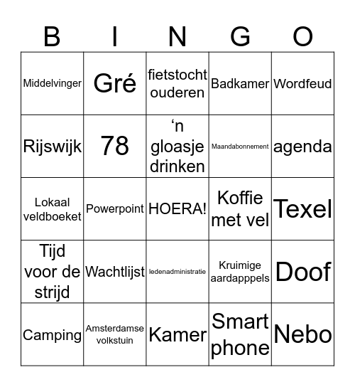 Gert en Gré 50 jaar getrouwd Bingo Card