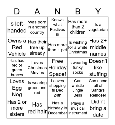 Find someone who... Bingo Card