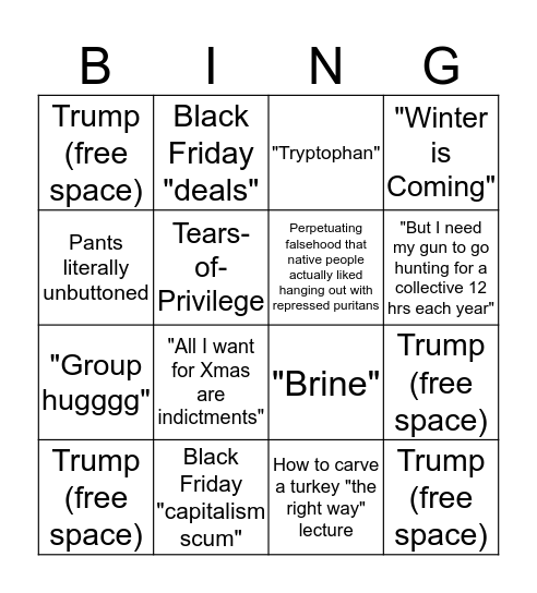 BULLSHIT BINGO (Turkey Edition) Bingo Card