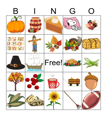 Thanksgiving  Bingo Card