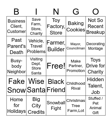 Tonya's Bingo Card