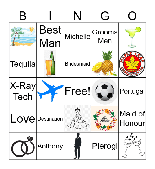 Michelle and Anthony's Wedding Bingo!! Bingo Card