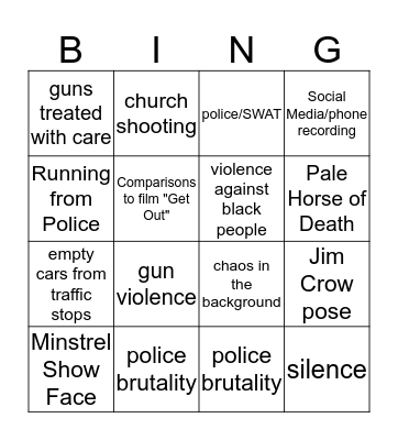 This is America Bingo Card