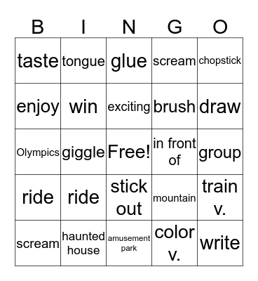 BR-100-L2-review-unit-01~unit-05-read and write Chinese meaning Bingo Card