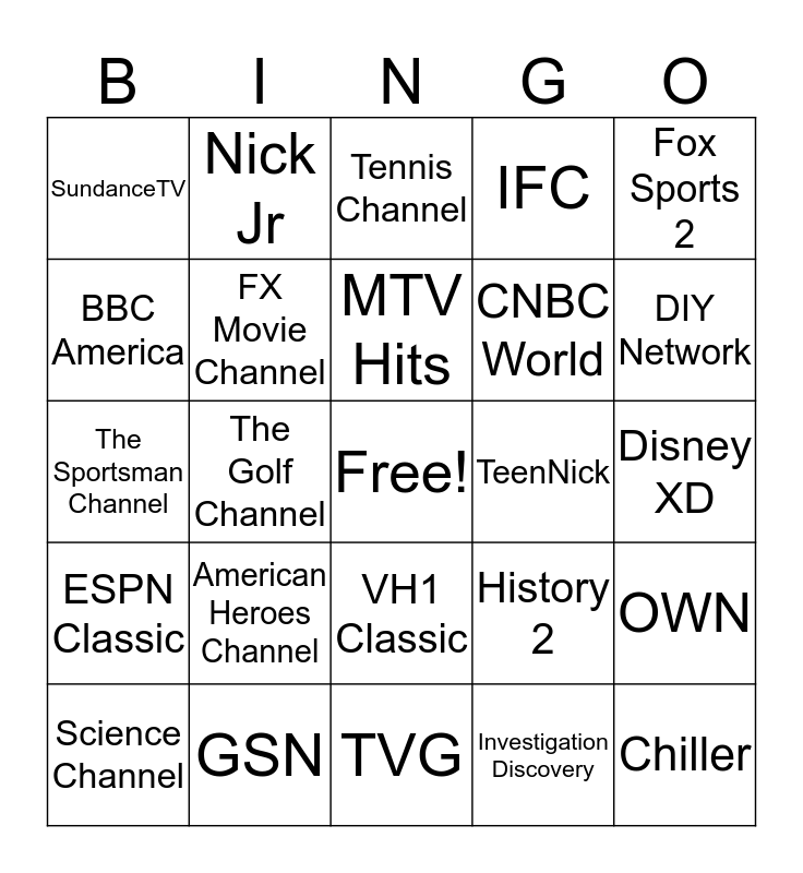 Digital Bingo Card